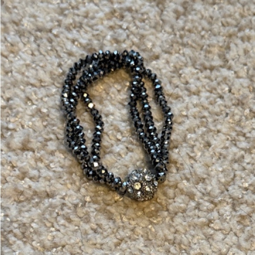 Elegant Silver Beaded Bracelet